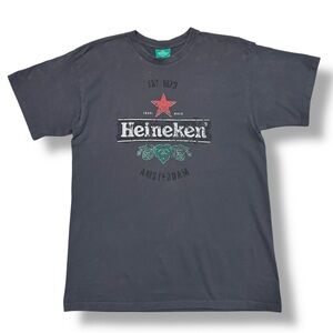 HEINEKIN Grey Crew Neck Short Sleeve Shirt - Amsterdam Graphic